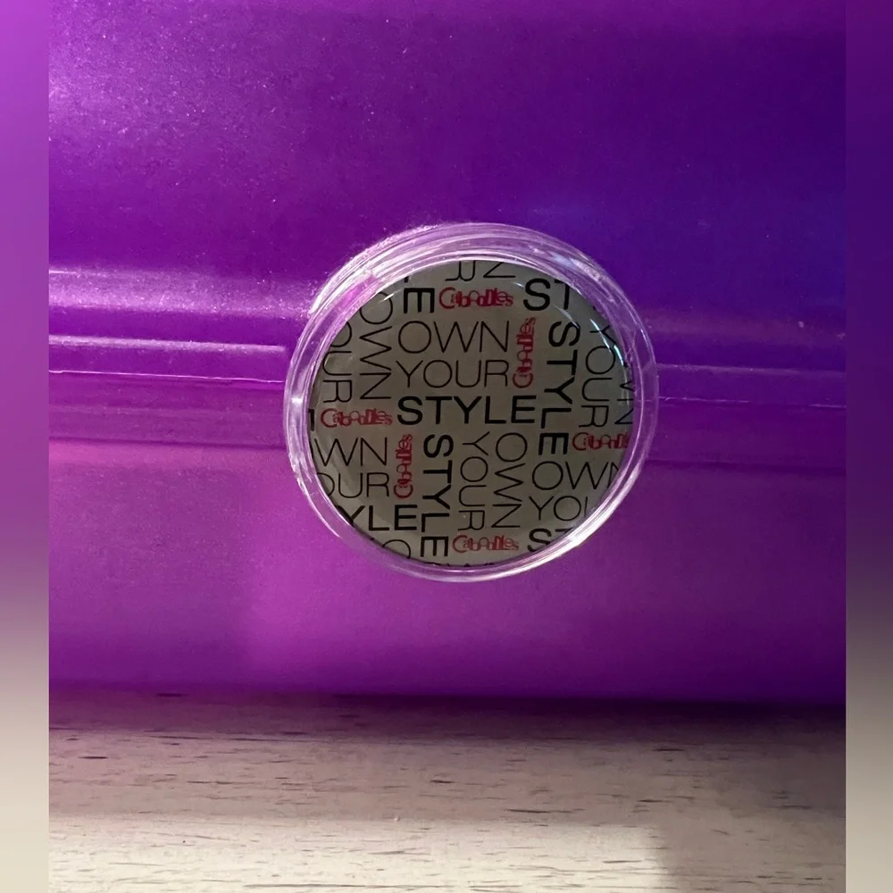 Caboodles Tote Purple Plastic Makeup Case Mirror Storage Container Tray NWT